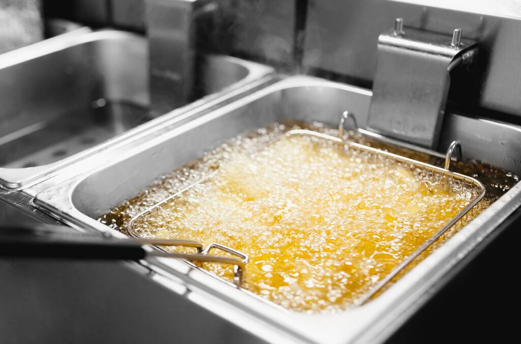 deep fryer in restaurant