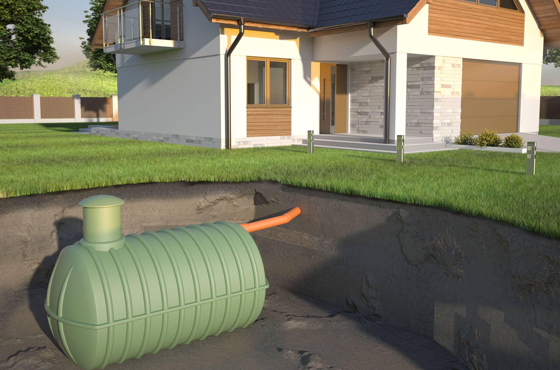 diagram of septic tank location under ground